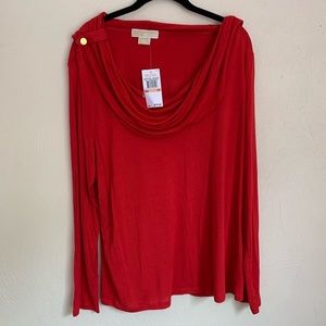 MICHAEL Michael Kors Red Blaze Basic Blouse
